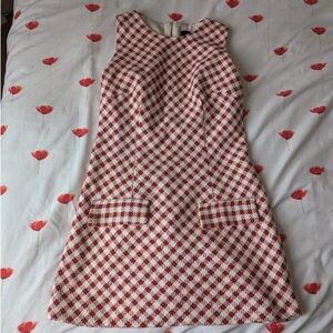 Old Navy Red and White Patterned Dress